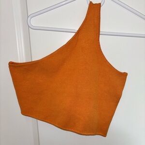 House of Harlow 1960 Orange Asymmetrical Tank Top